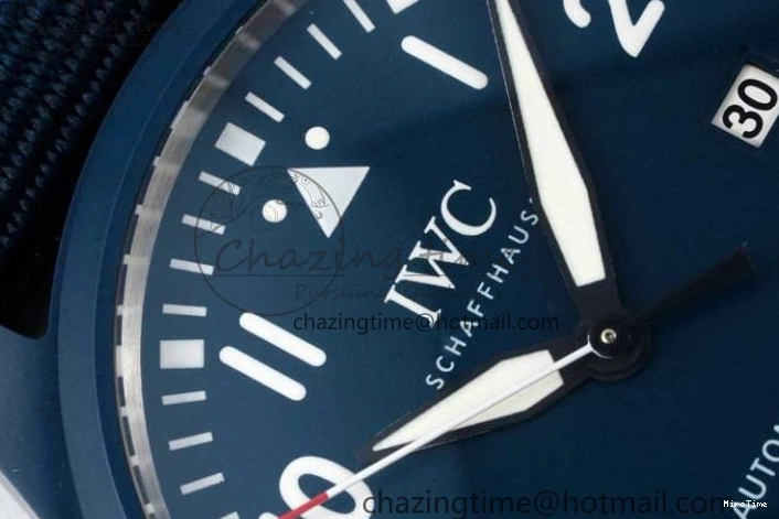 MIROTIME 0209 Mark XVIII IW328101 Blue Ceramic M+F 1:1 Best Edition Blue Dial on Blue Nylon Strap A Efficient 7066